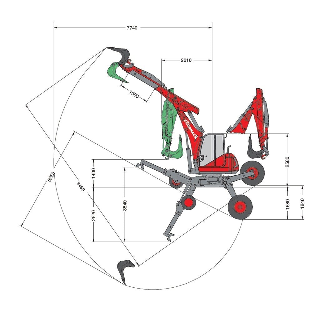 MINIESCAVATORE RAGNO EUROMACH R653 - immagine 6